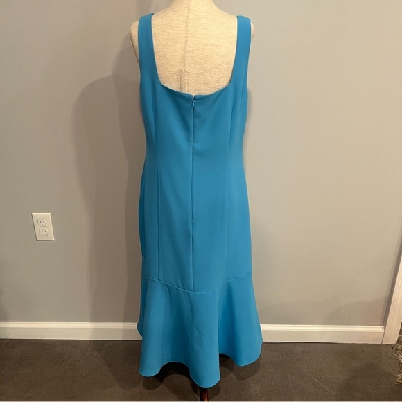Ann Taylor Blue Square Neck Sleeveless Blue Dress 10 - Picture 8 of 8